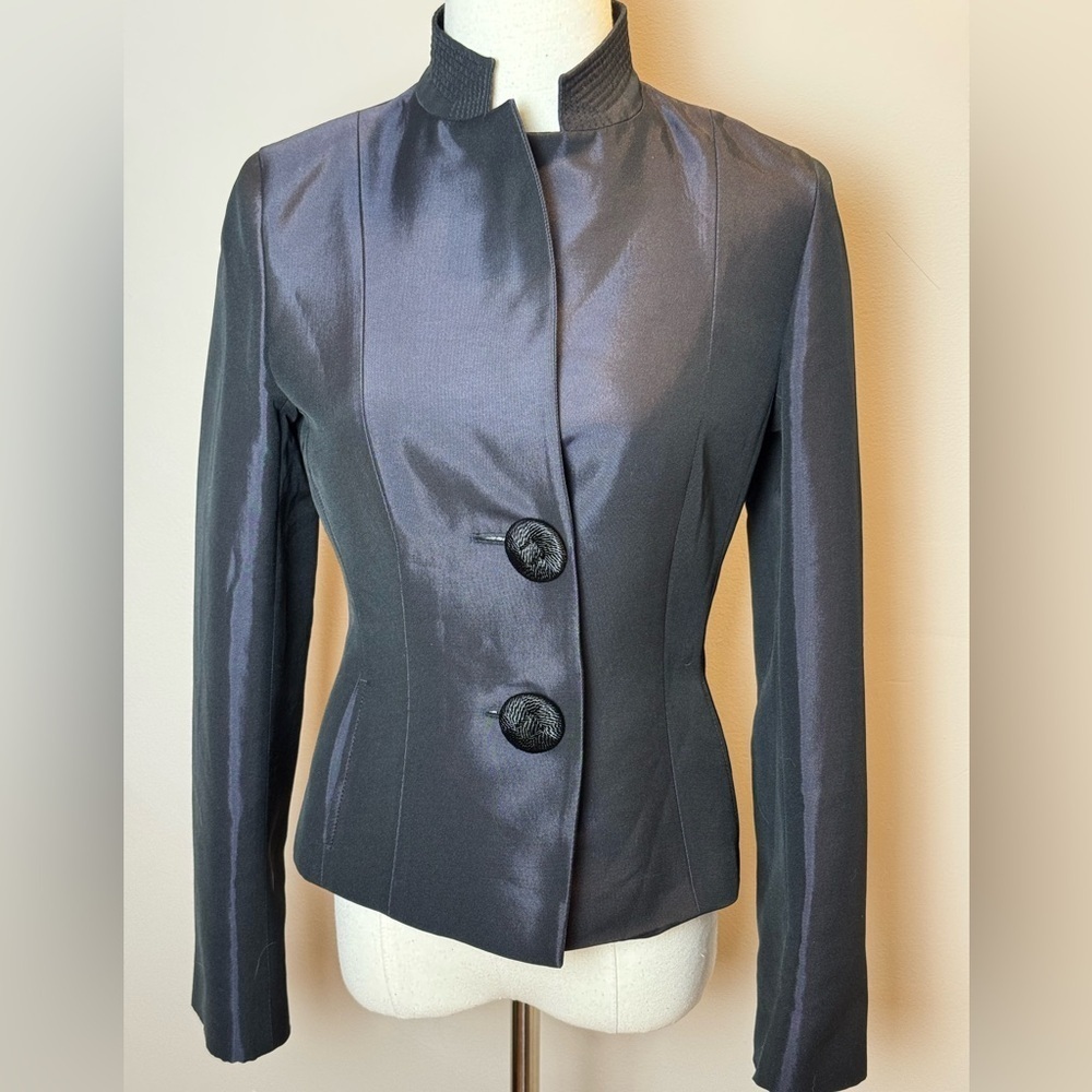 Rene Lezard Double Button Navy Blazer -size 36 NWT - Picture 2 of 8